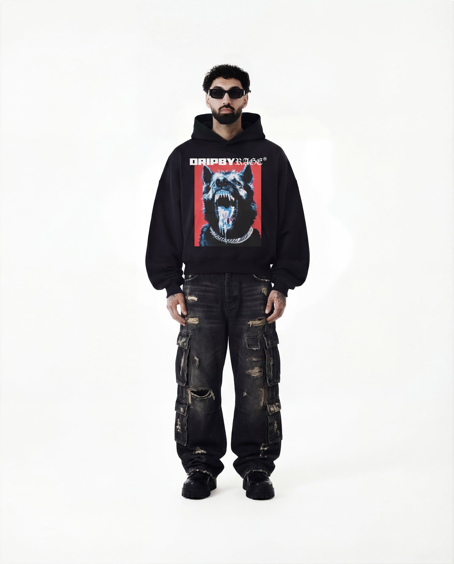 CHROME RAGE BOXY FLEECE HOODIE