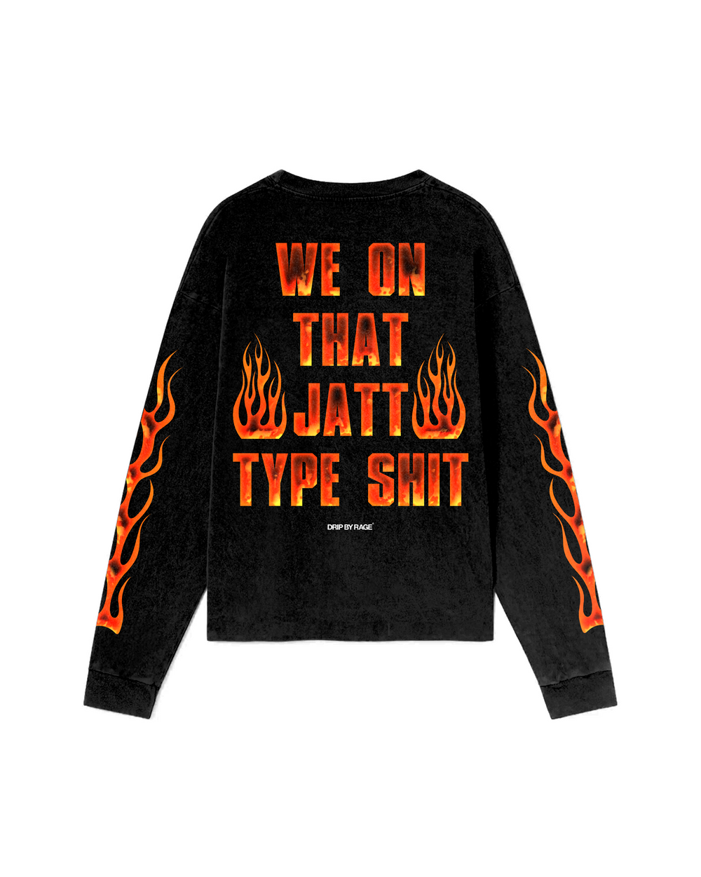 T-shirt à manches longues surdimensionné de style JATT