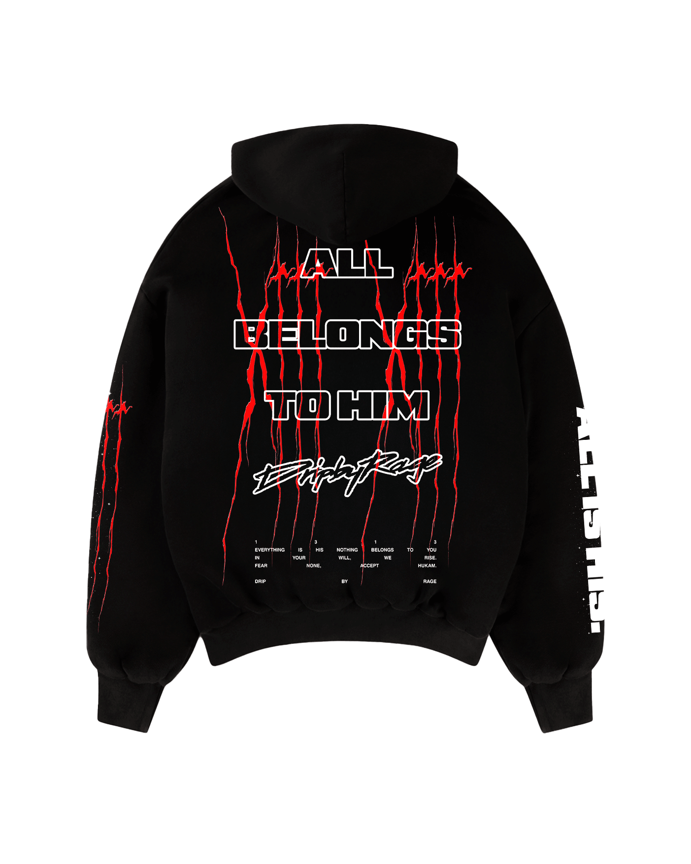 1313: ALL IS HIS SUN FADED BOXY HOODIE - Drip by Rage