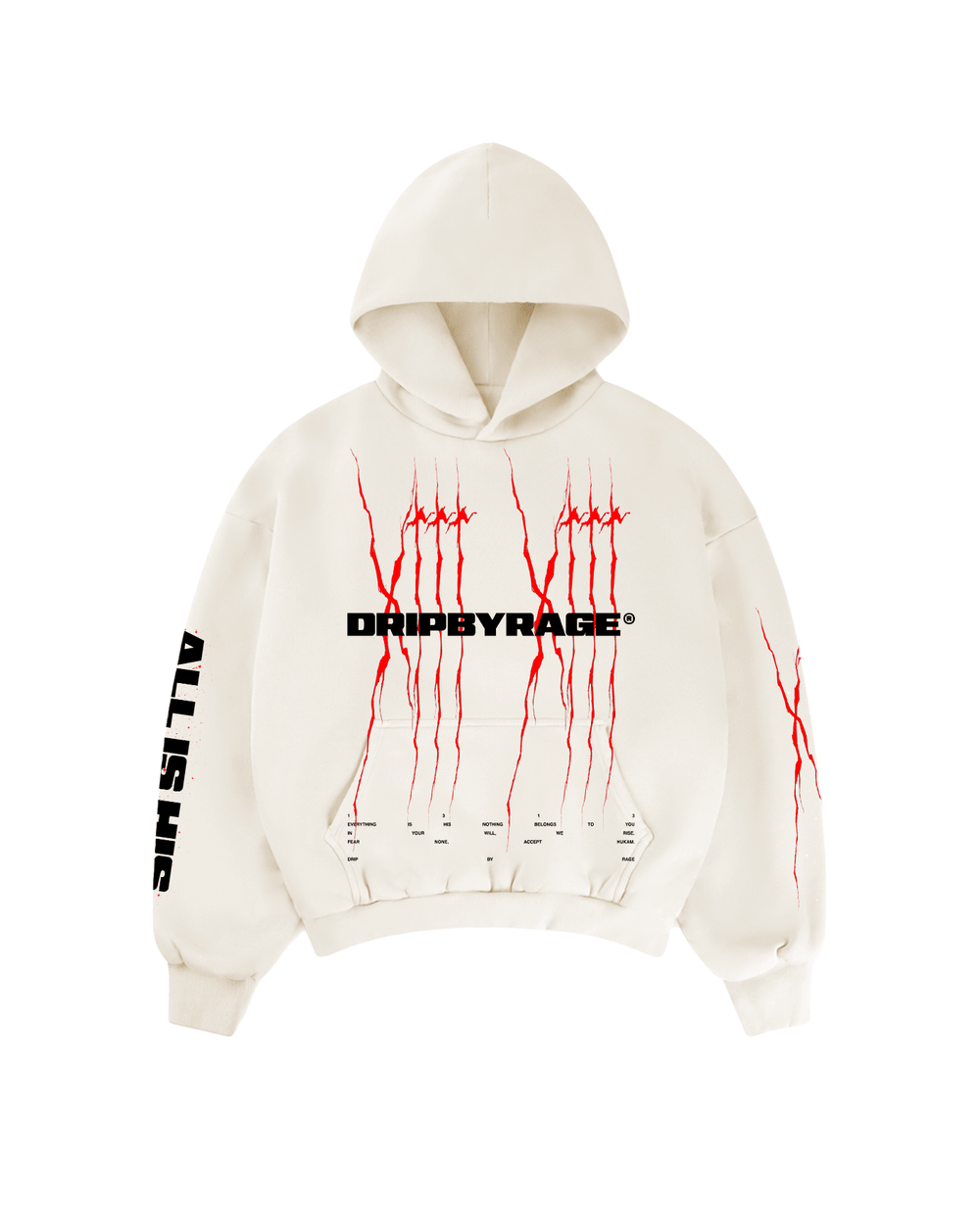 1313: ALL IS HIS SUN FADED BOXY HOODIE - Drip by Rage