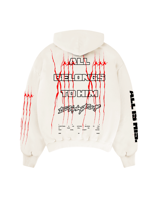 1313: ALL IS HIS SUN FADED BOXY HOODIE - Drip by Rage