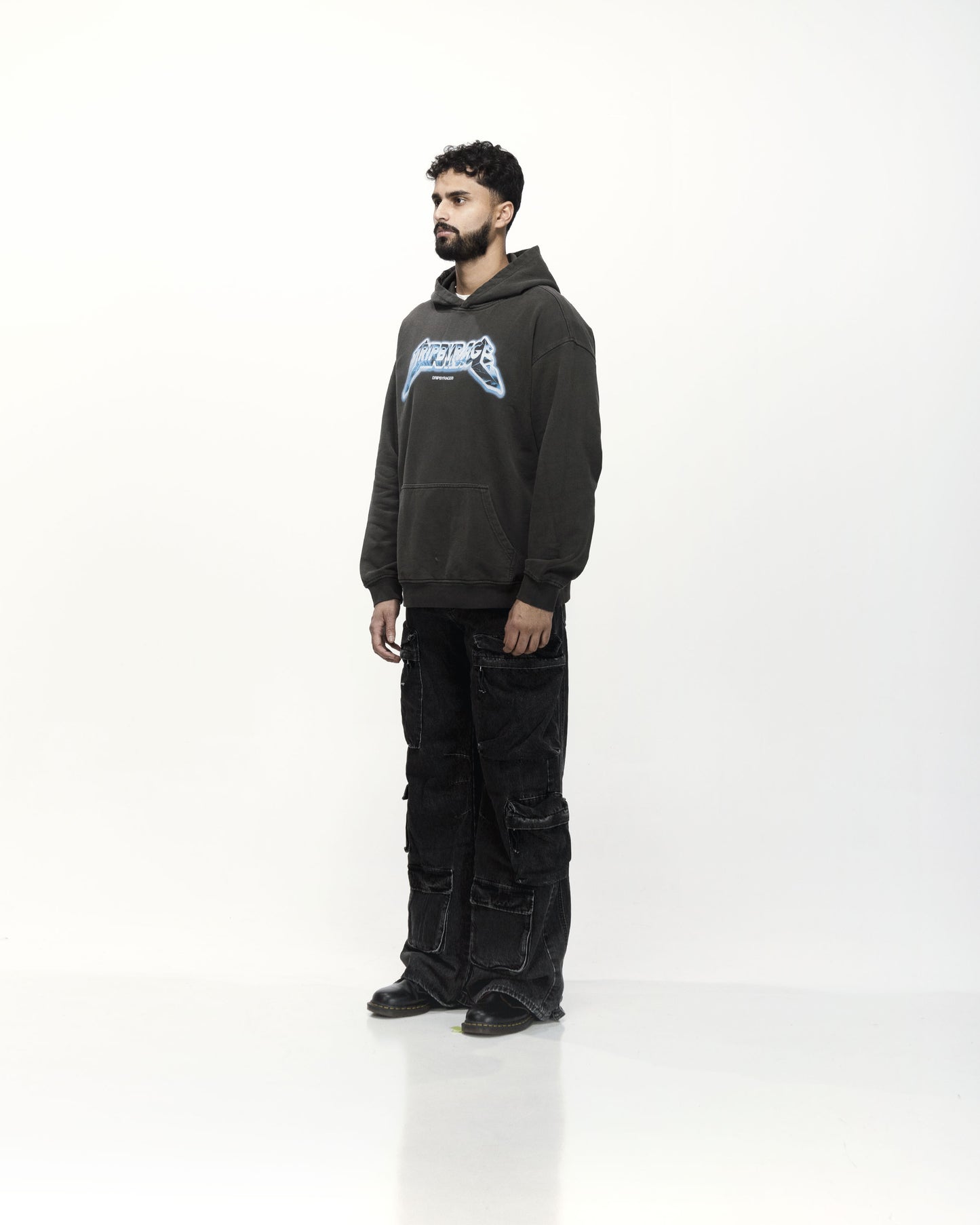 PATH OF SAINT OVERSIZED FADED HOODIE GREY