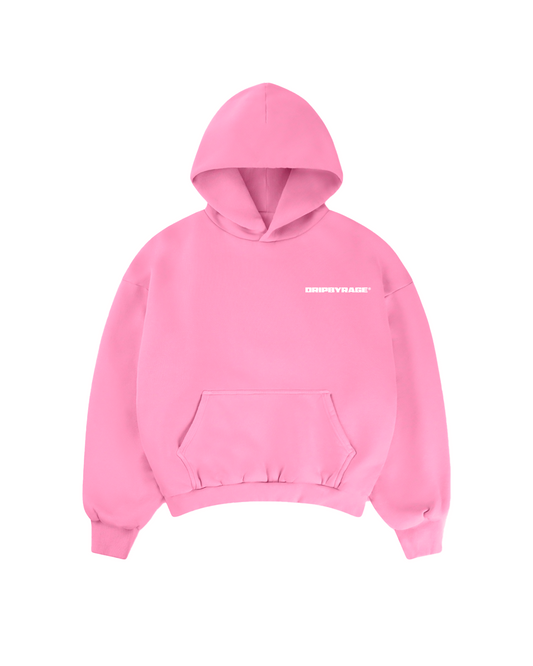 PINK HEAVY SUN FADED BOXY HOODIE