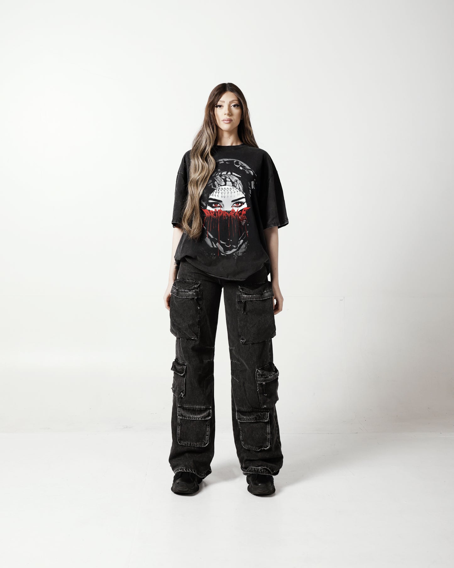 T-SHIRT DÉCOLORÉ LARMES DE SANG