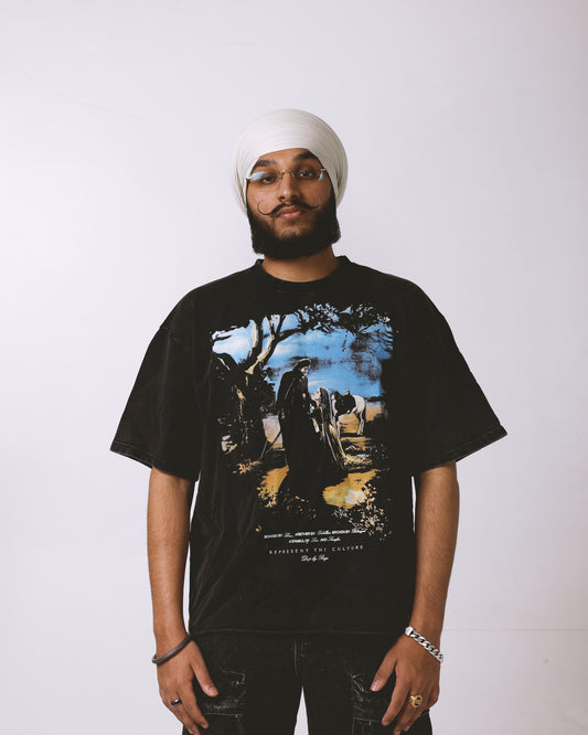 MIRZA SAHIBA OVERSIZED FADED T-SHIRT