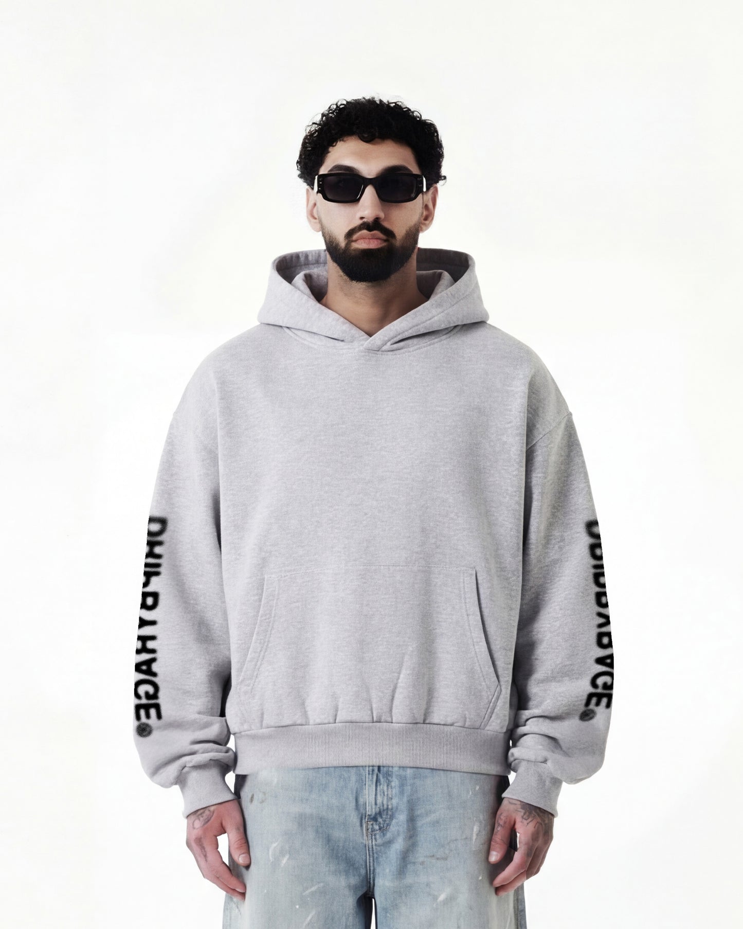 BLURRED BOXY FIT HOODIE