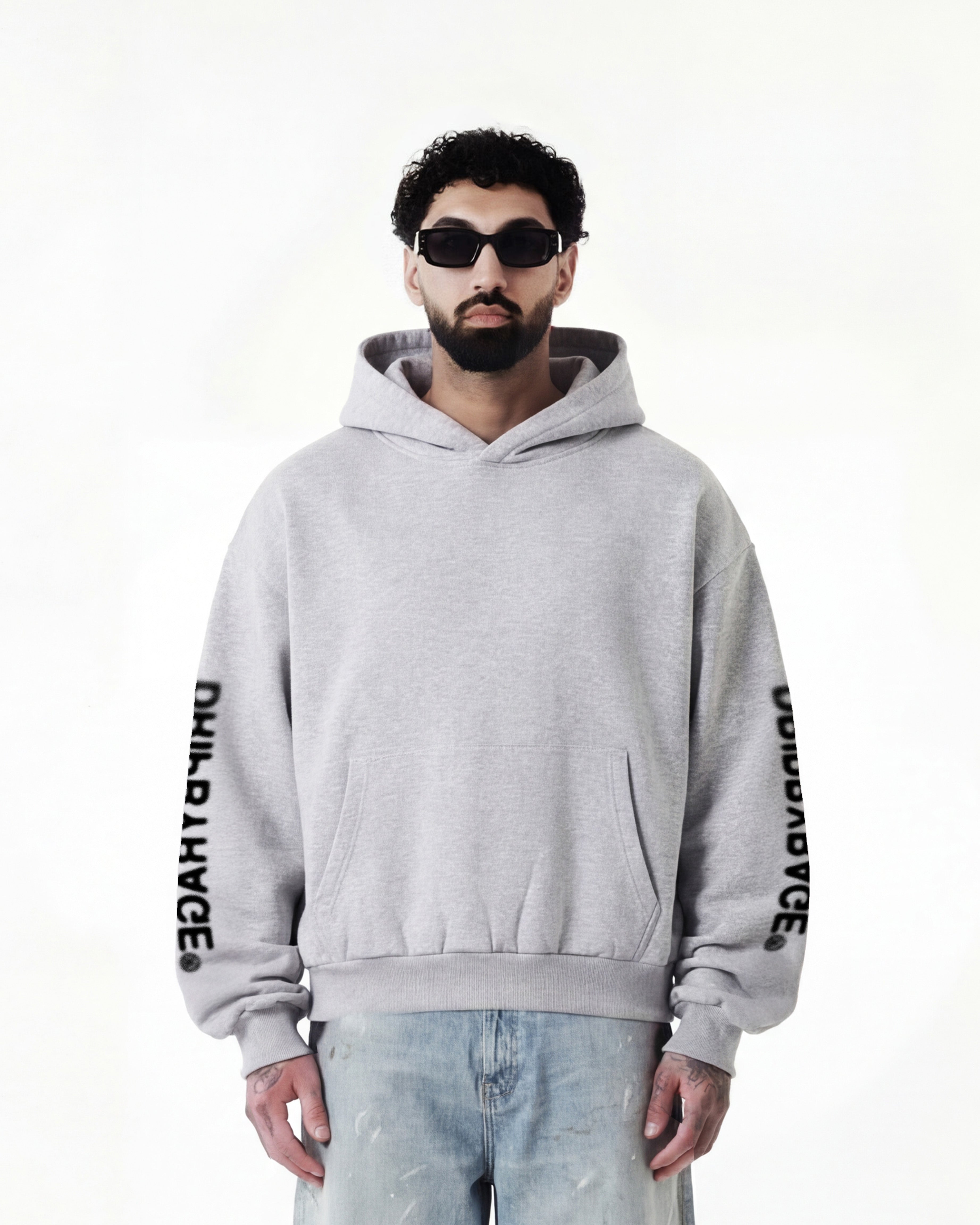 BLURRED BOXY FIT HOODIE