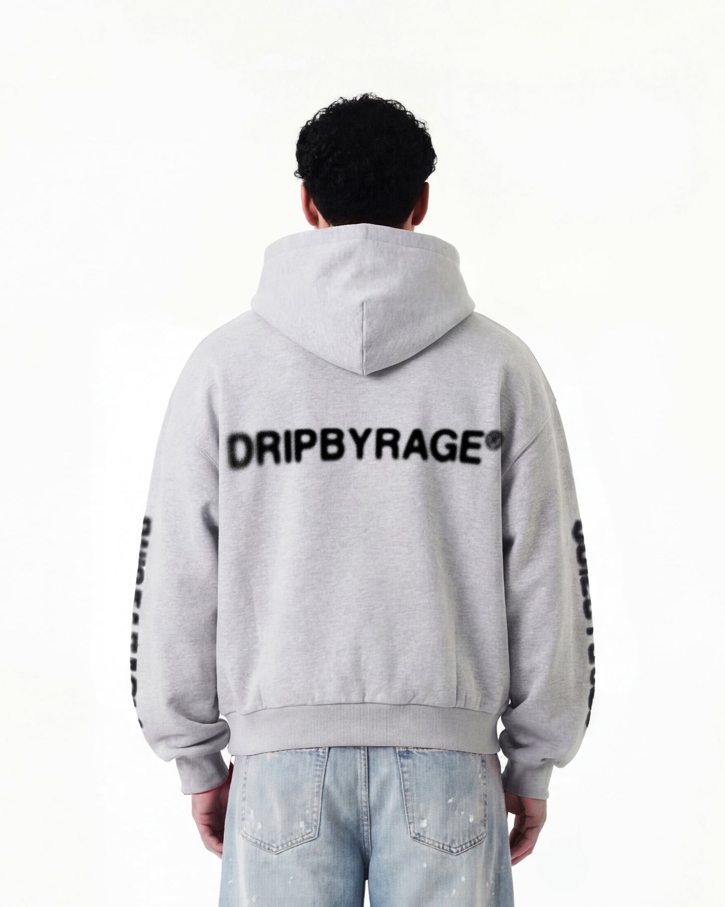 BLURRED BOXY FIT HOODIE