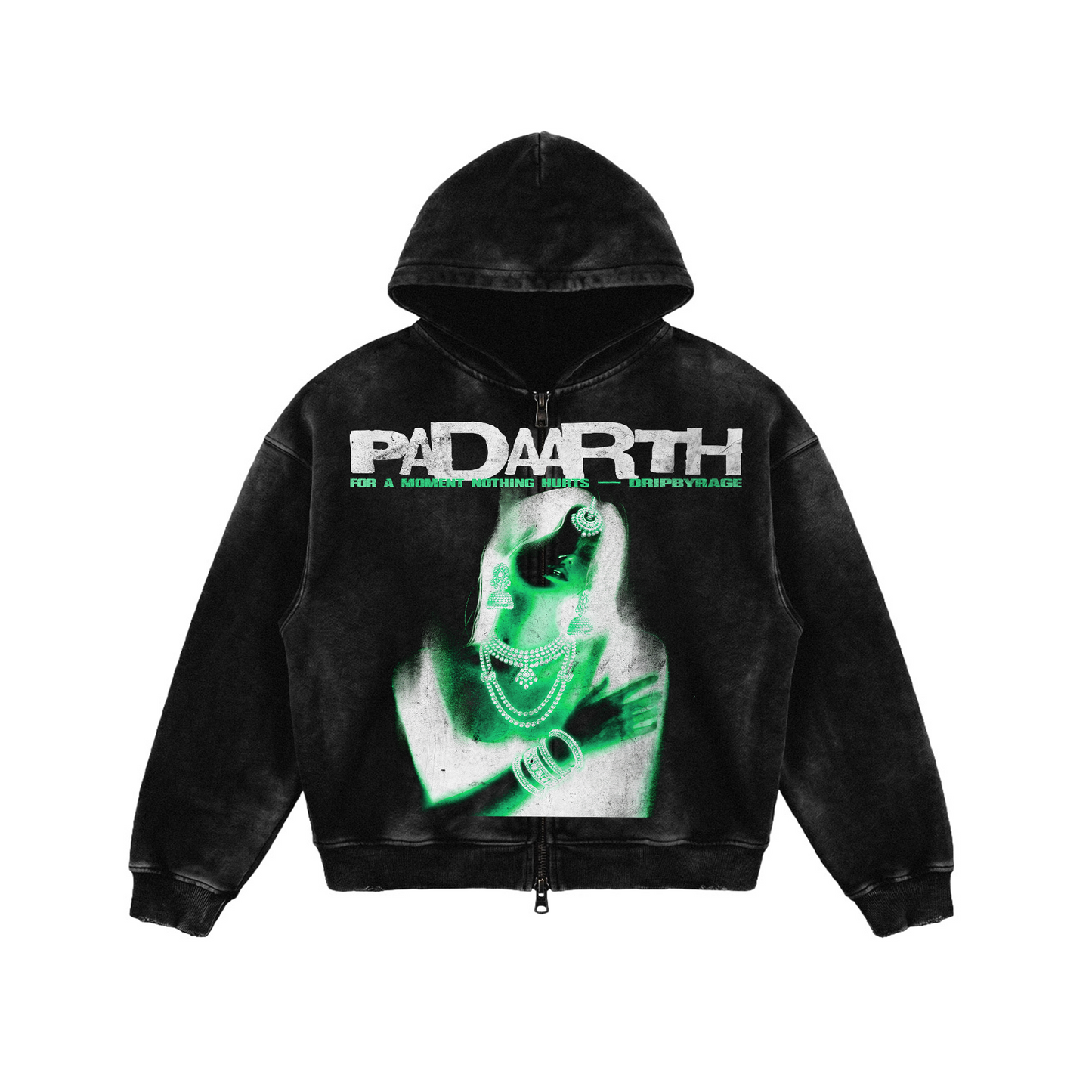 EUPHORIA FADED ZIP-UP HOODIE