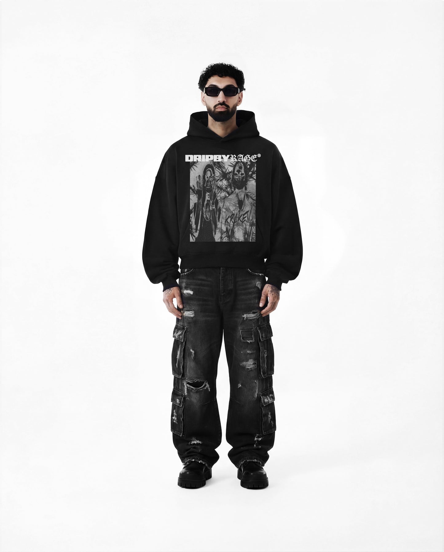 LOVE BIRDS BOXY FLEECE HOODIE