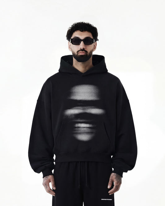 MADNESS BOXY FLEECE HOODIE BLACK