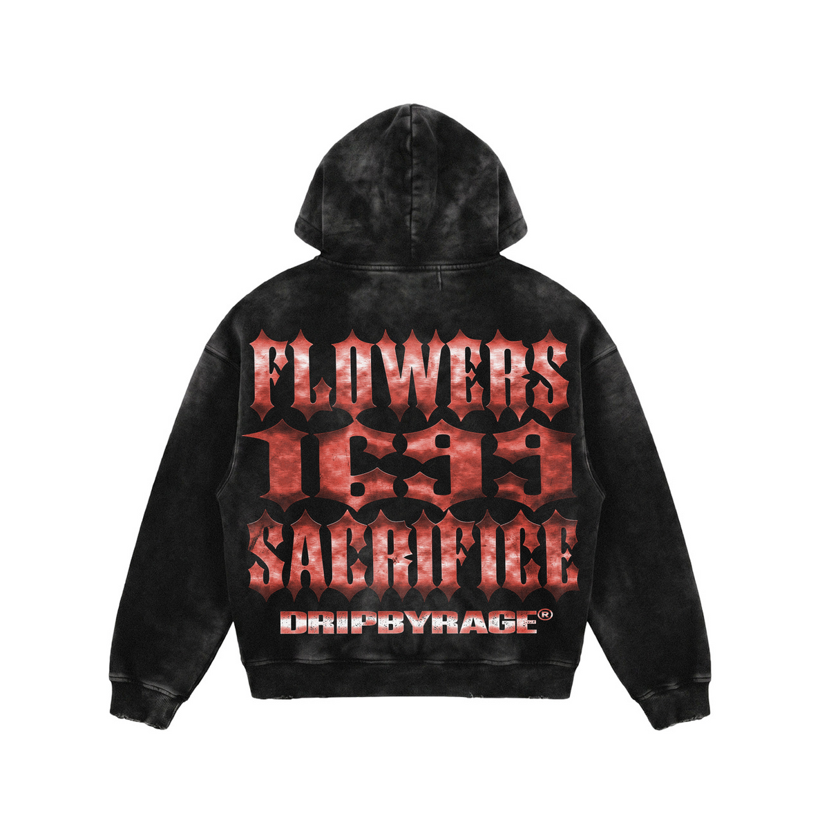 FLOWERS 1699 FADED ZIP-UP HOODIE