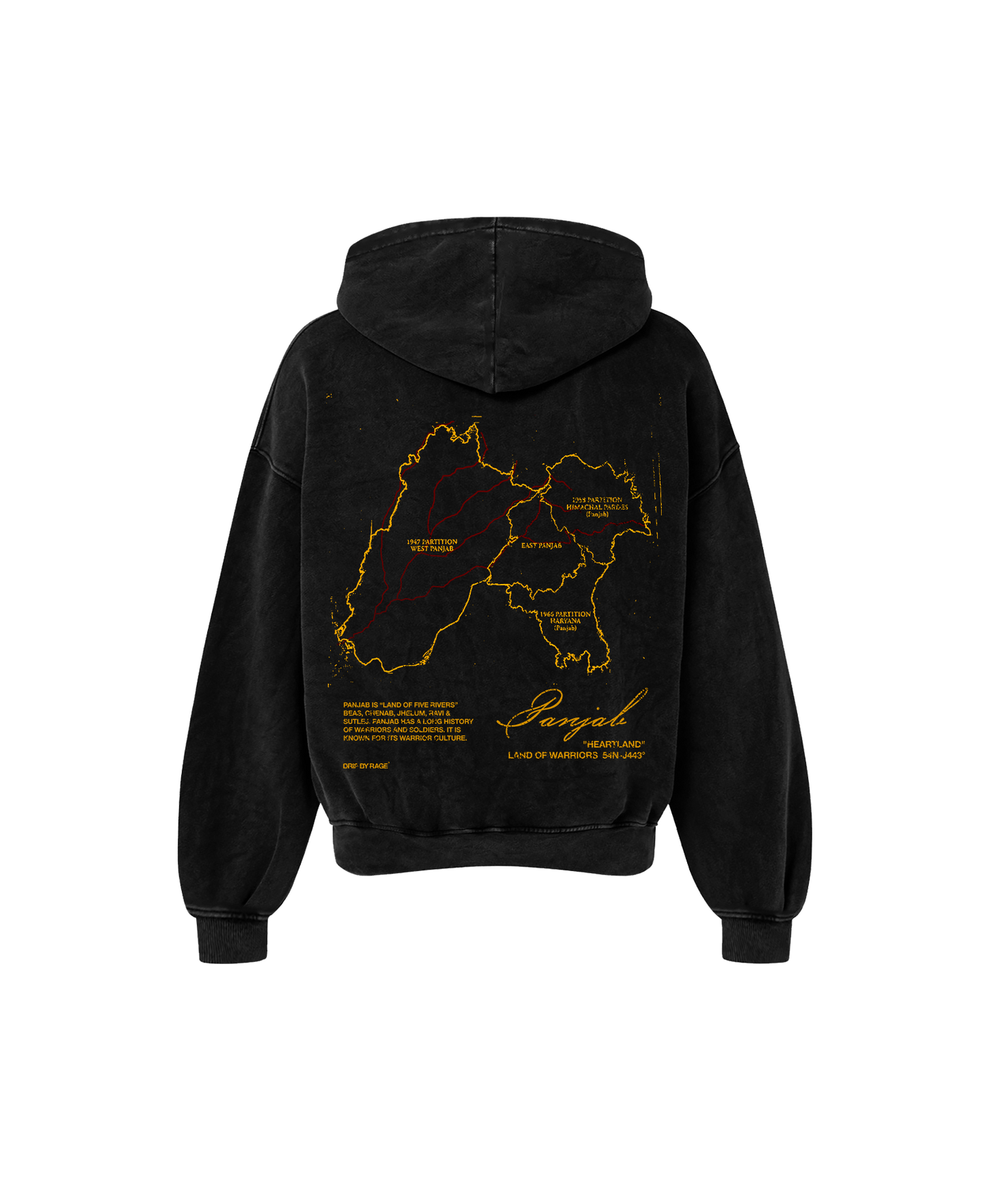 SWEAT À CAPUCHE DÉLAVÉ SURDIMENSIONNÉ PANJAB