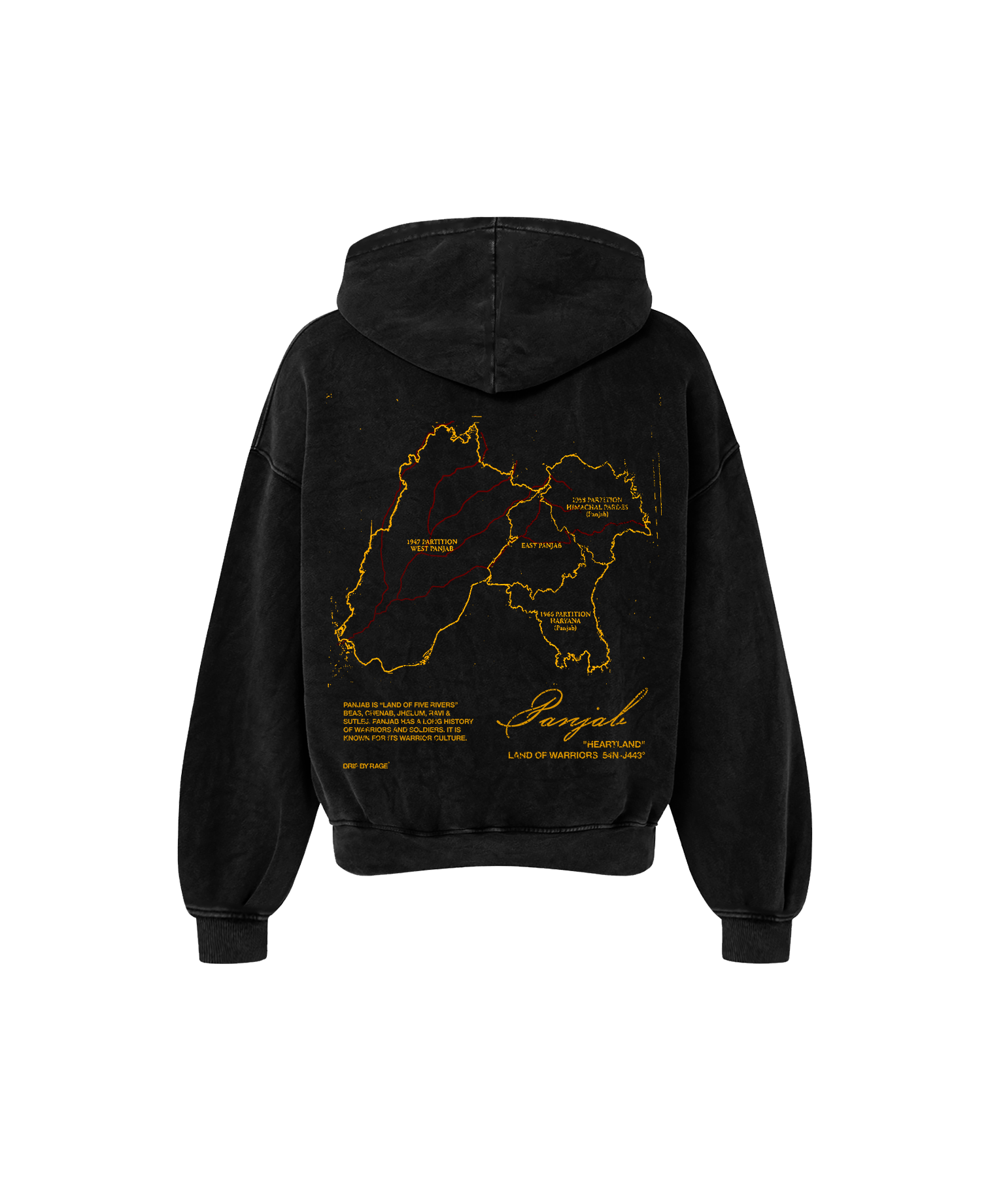 SWEAT À CAPUCHE DÉLAVÉ SURDIMENSIONNÉ PANJAB