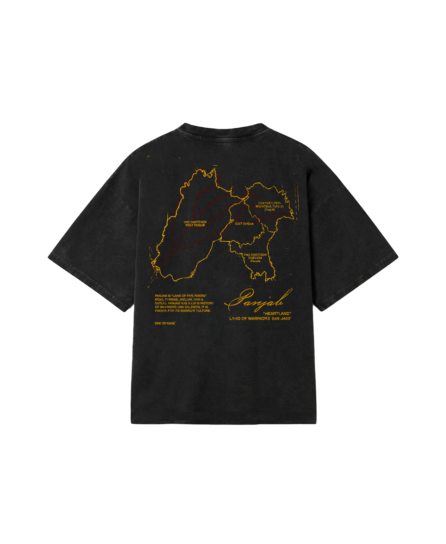 T-SHIRT DÉLAVÉ SURDIMENSIONNÉ PANJAB