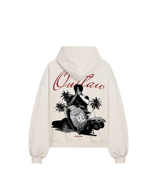 OUTLAW BOXY DISTRESSED HOODIE