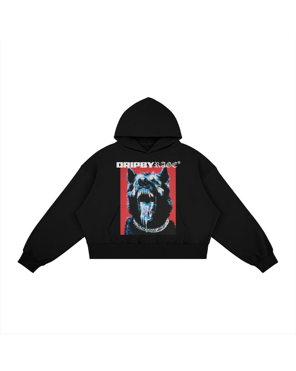 CHROME RAGE BOXY FLEECE HOODIE