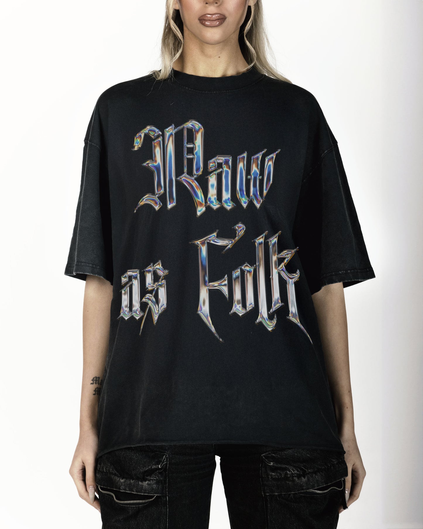 T-SHIRT DÉLAVÉ SURDIMENSIONNÉ RAW AS FOLK