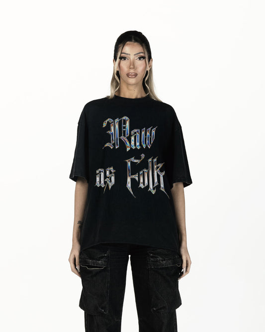 RAW AS FOLK OVERSIZED FADED T-SHIRT