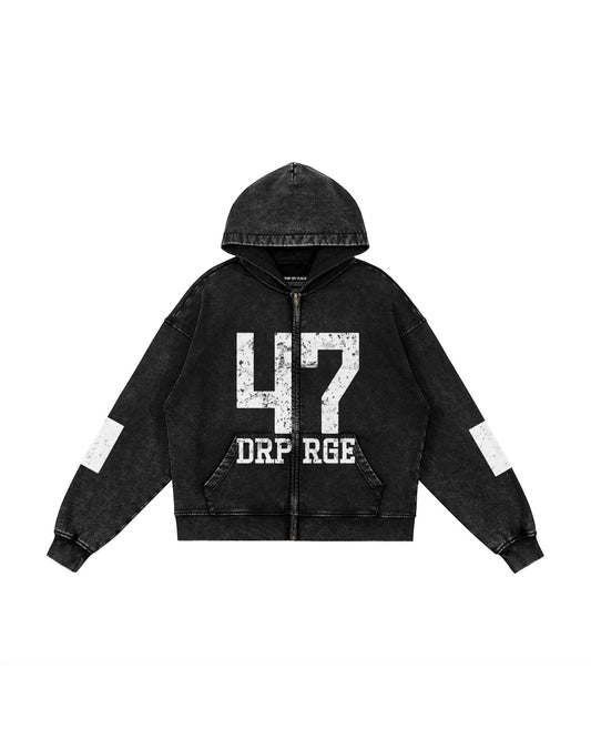 47 DRPRAGE FADED ZIP UP HOODIE - Drip by Rage