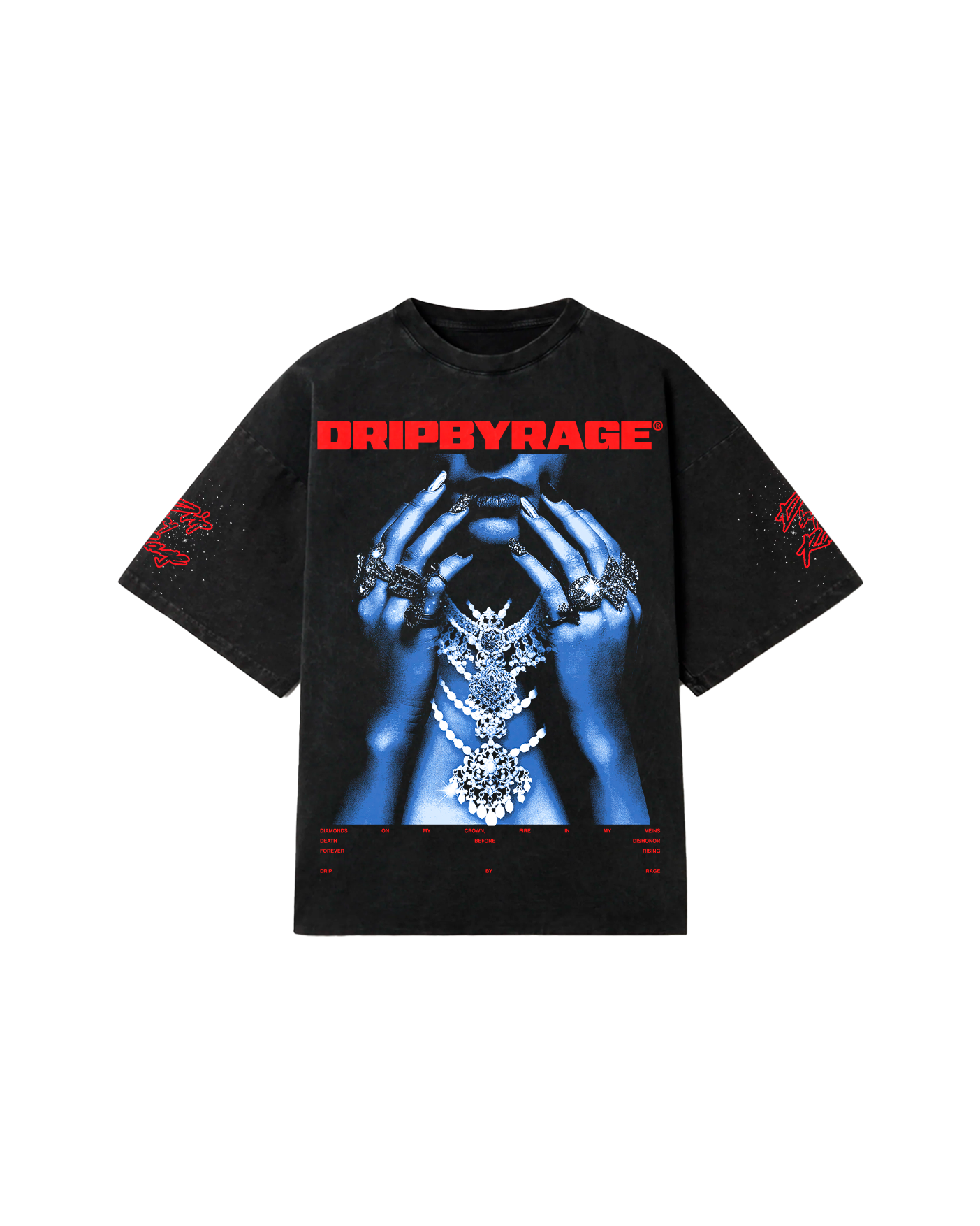 BLUE JEWEL FADED T-SHIRT