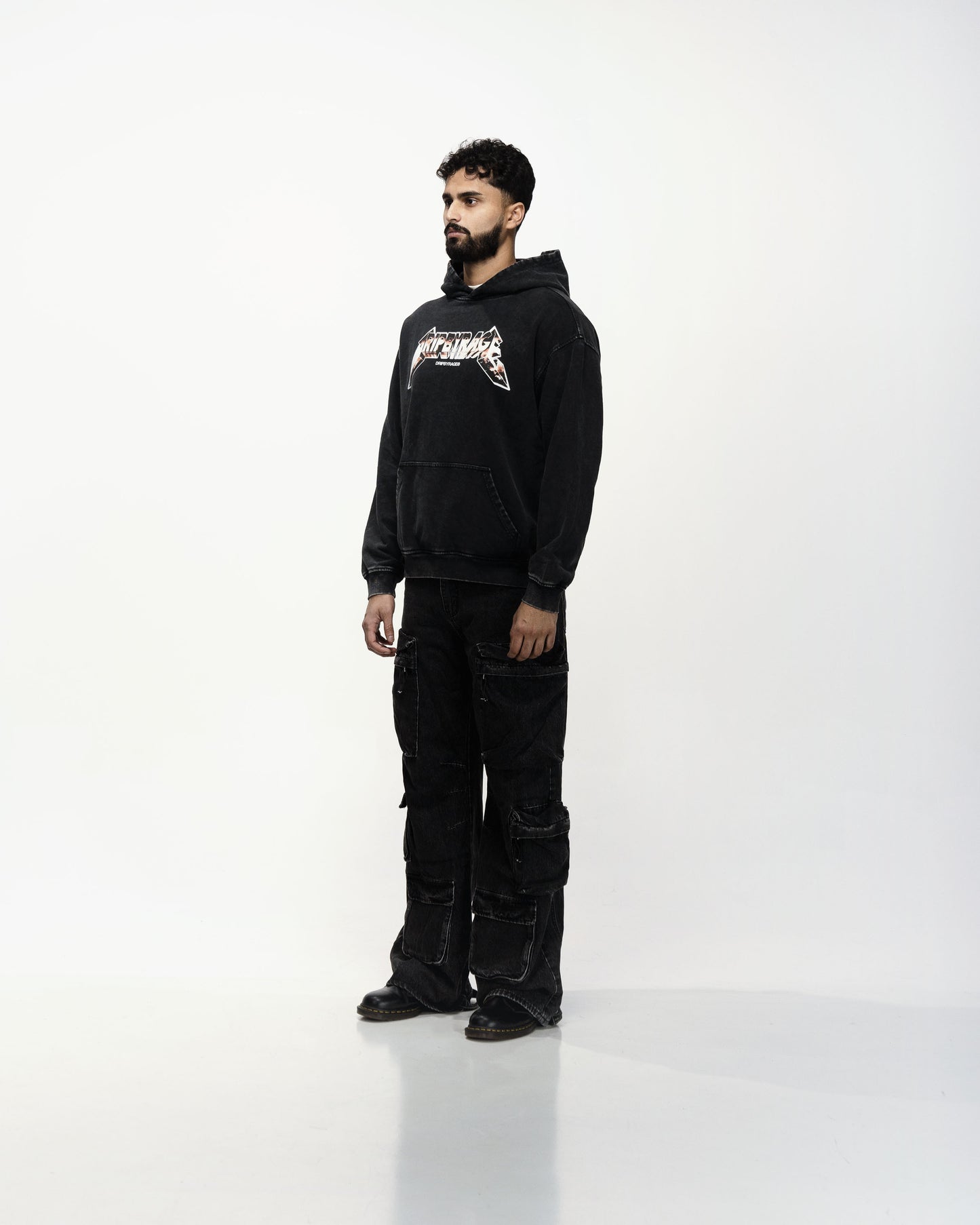 SWORD OF JUSTICE OVERSIZED FADED HOODIE