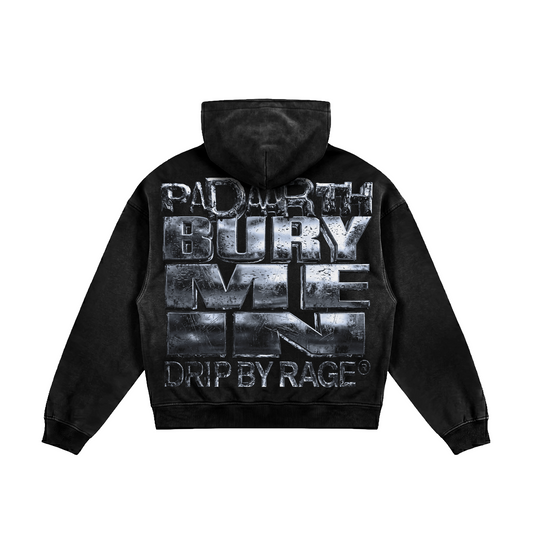 BLACK HEAVEN OVERSIZED FADED HOODIE