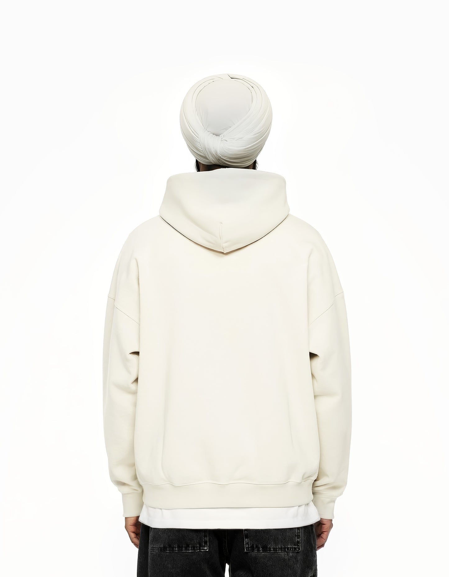 LIFE OF HIP-HOP BIG PRINT SUN FADED BOXY HOODIE