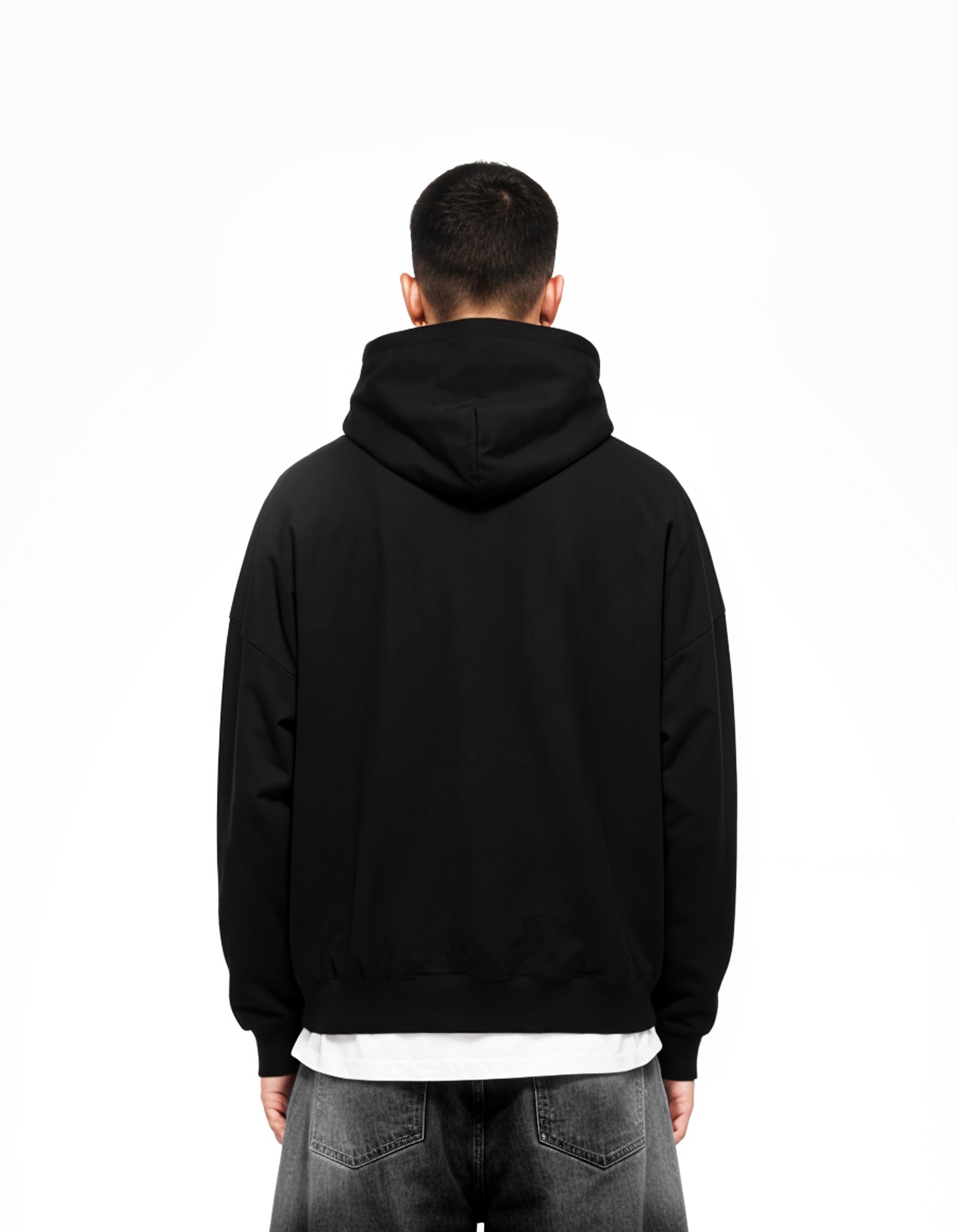 LIFE OF HIP-HOP BIG PRINT SUN FADED BOXY HOODIE