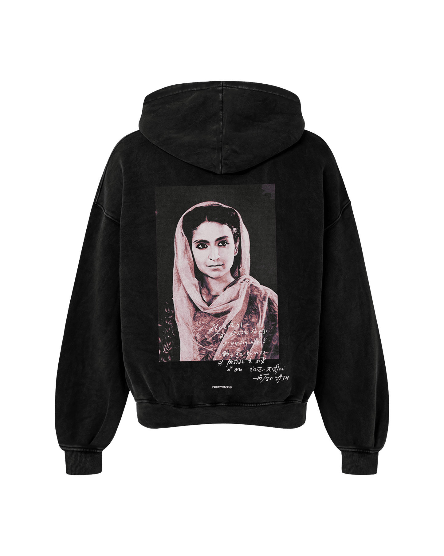AMRITA OVERSIZED FADED HOODIE BLACK - Drip by Rage