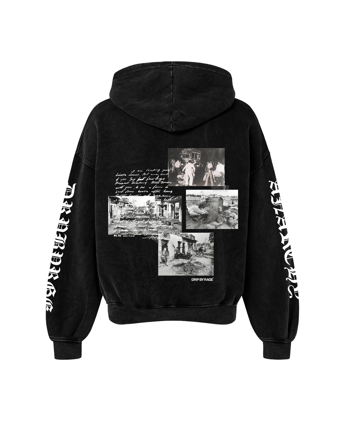 ANARCHY OF 84 OVERSIZED FADED HOODIE - Drip by Rage