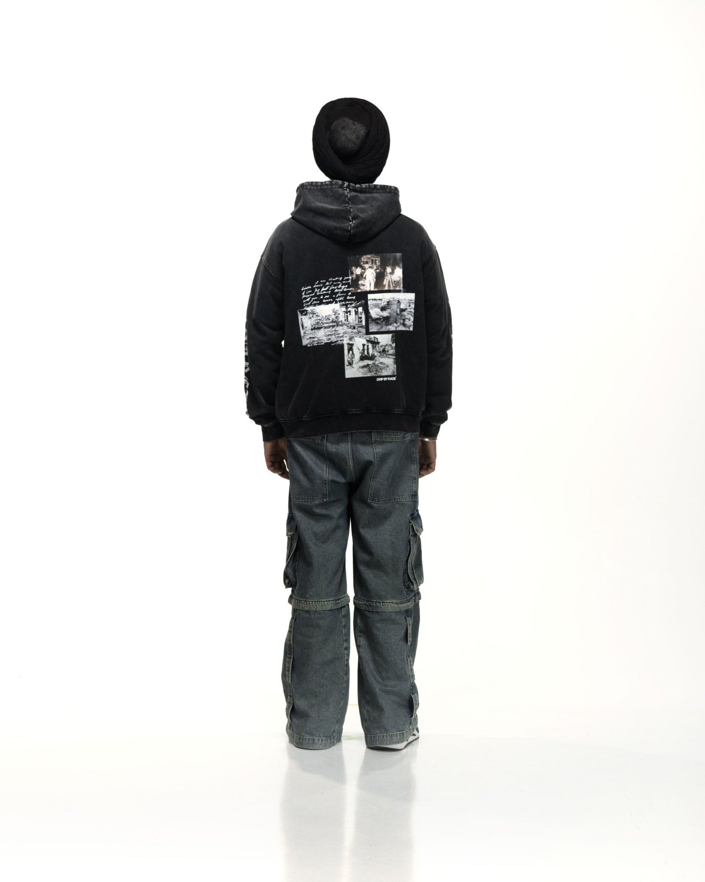 ANARCHY OF 84 OVERSIZED FADED HOODIE - Drip by Rage