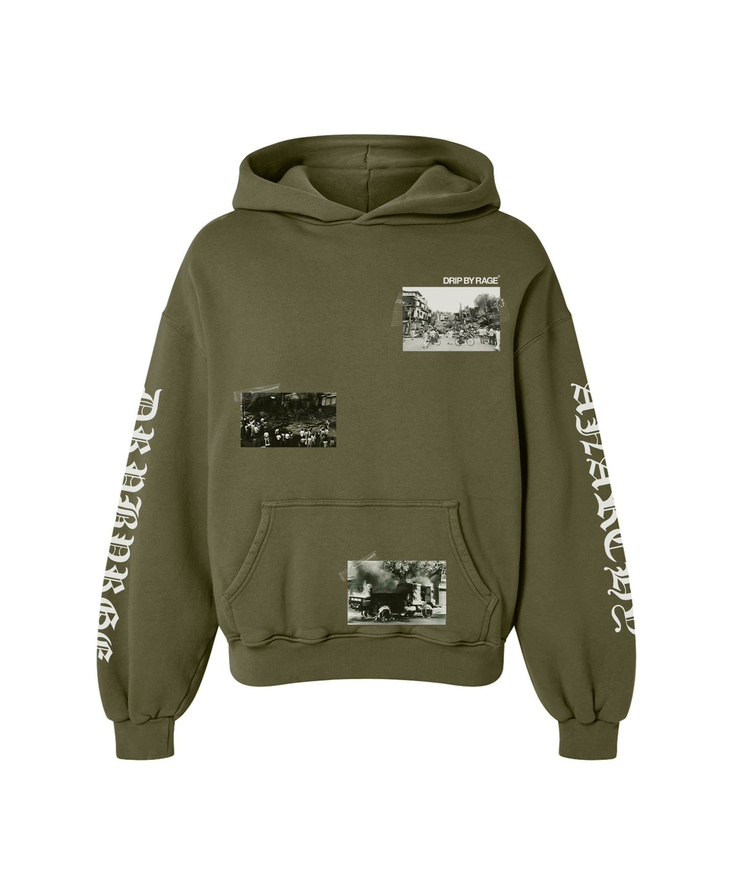 ANARCHY OF 84 OVERSIZED FADED HOODIE - Drip by Rage