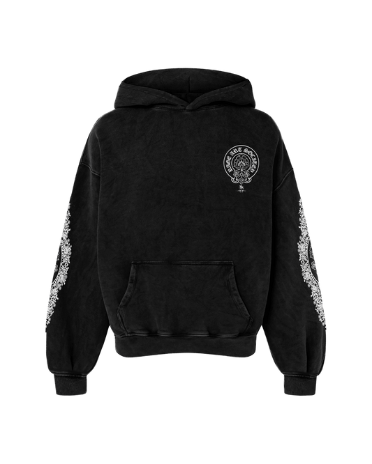 ANTISOCIAL OVERSIZED FADED HOODIE BLACK - Drip by Rage