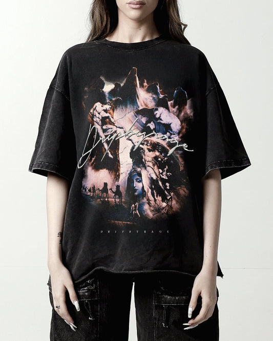 ATTACHMENT OVERSIZED FADED T-SHIRT - Drip by Rage
