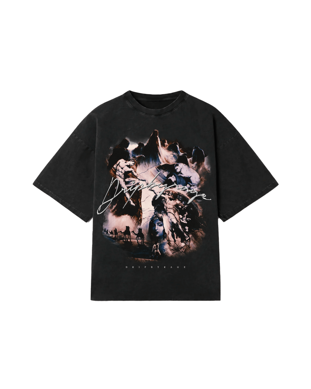 ATTACHMENT OVERSIZED FADED T-SHIRT - Drip by Rage