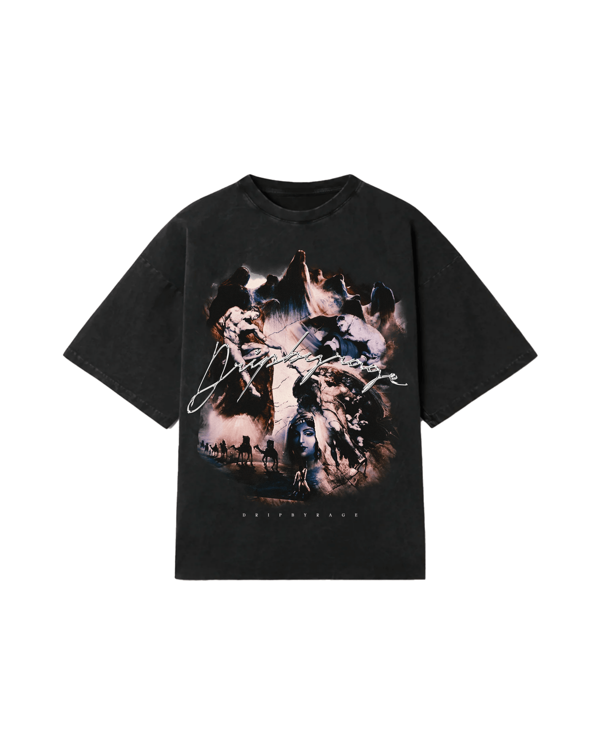 ATTACHMENT OVERSIZED FADED T-SHIRT - Drip by Rage