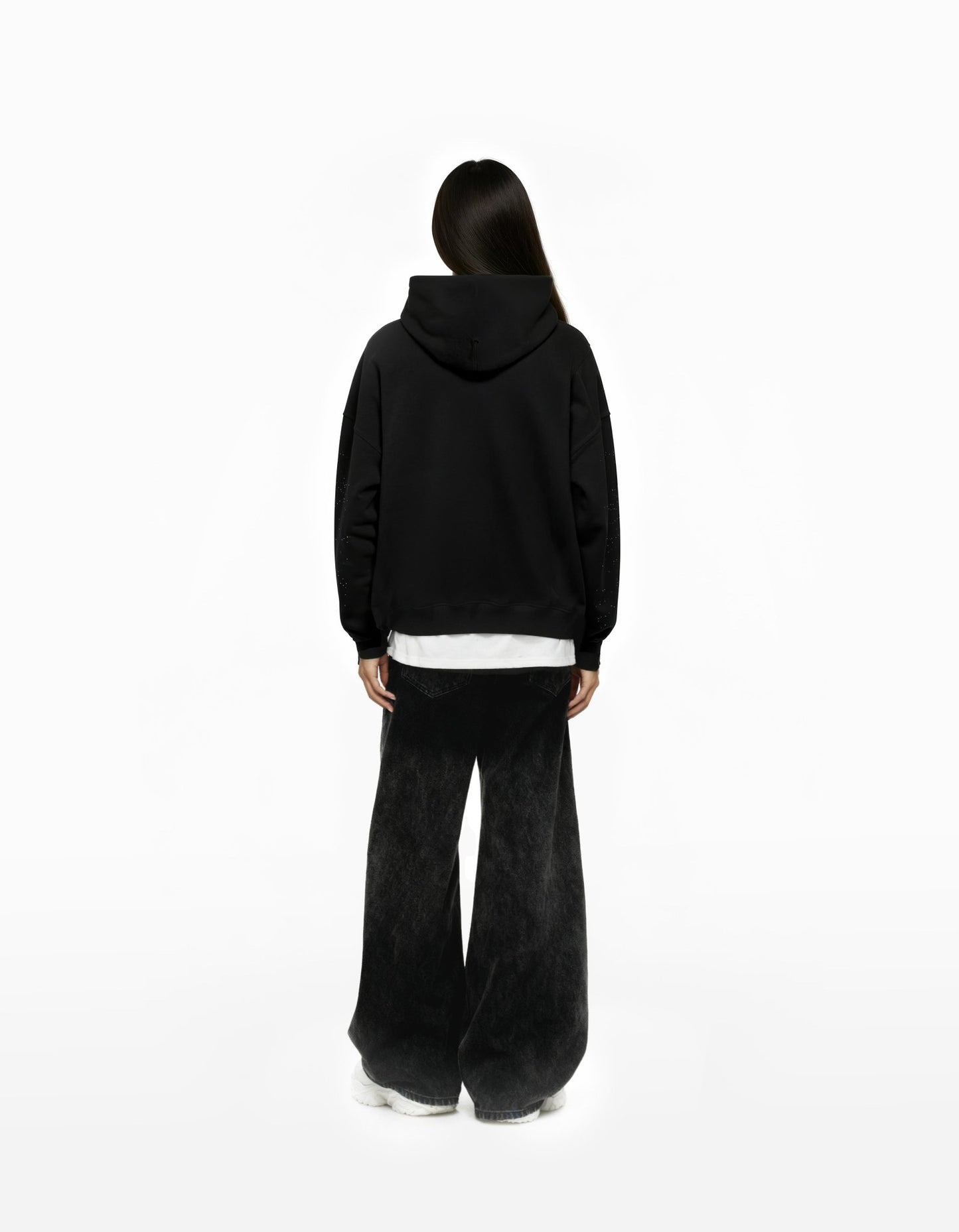 AURA STAR BIG PRINT SUN FADED BOXY HOODIE - Drip by Rage