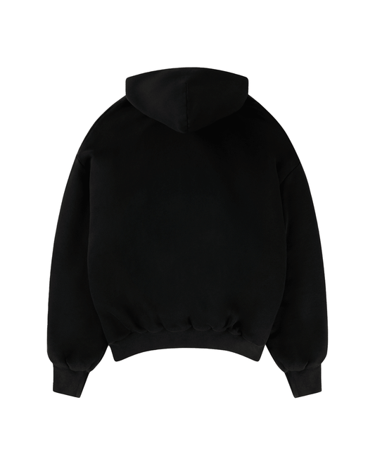 AURA STAR BIG PRINT SUN FADED BOXY HOODIE - Drip by Rage