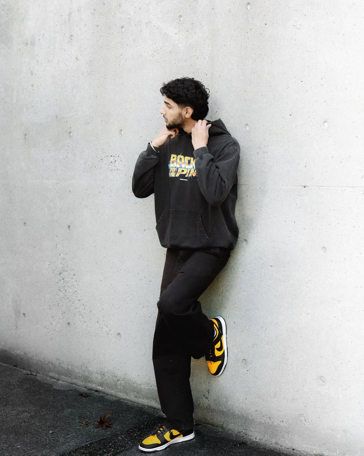 BACK TO THE PIND OVERSIZED FADED HOODIE BLACK - Drip by Rage