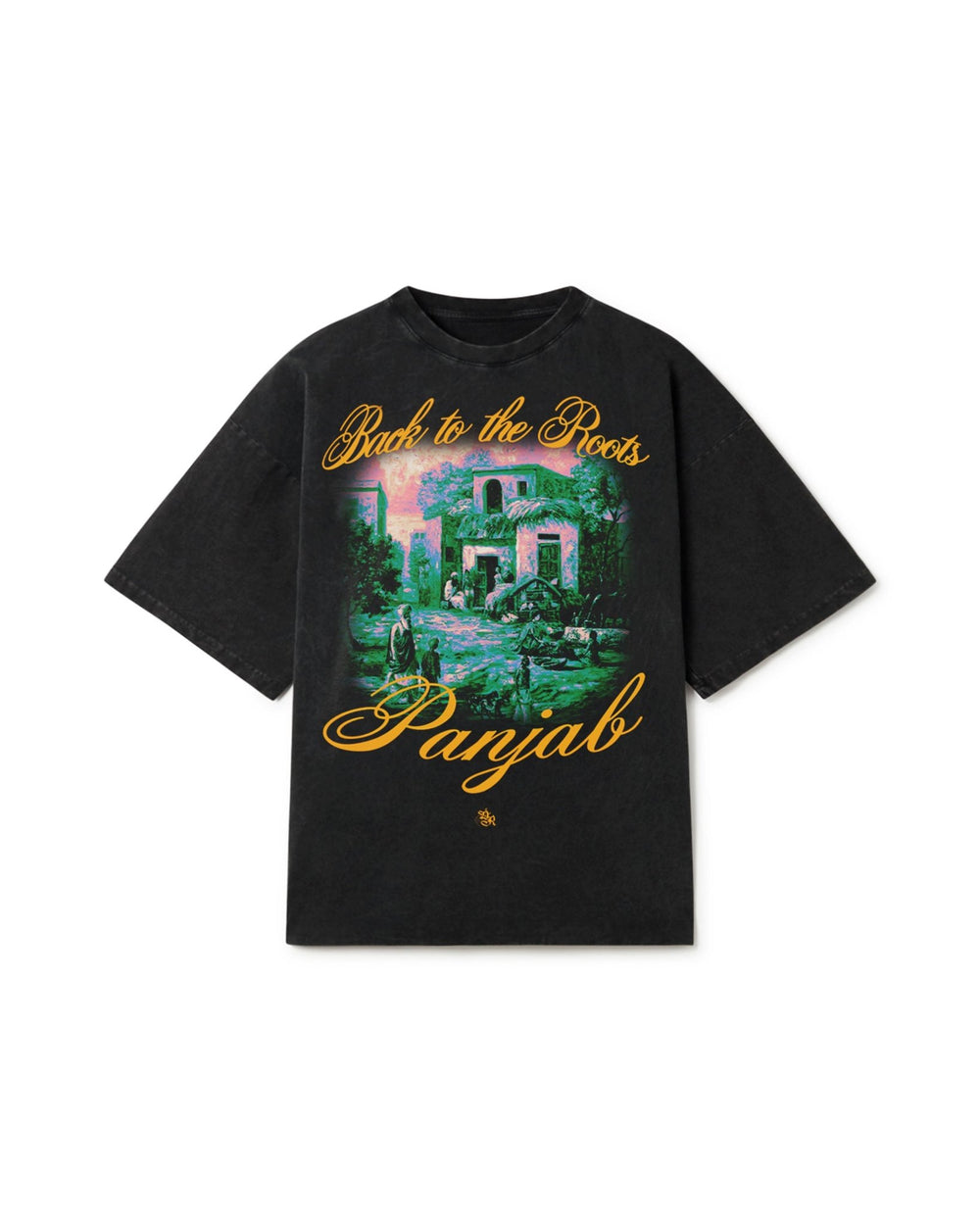 BACK TO THE ROOTS OVERSIZED FADED T-SHIRT BLACK - Drip by Rage