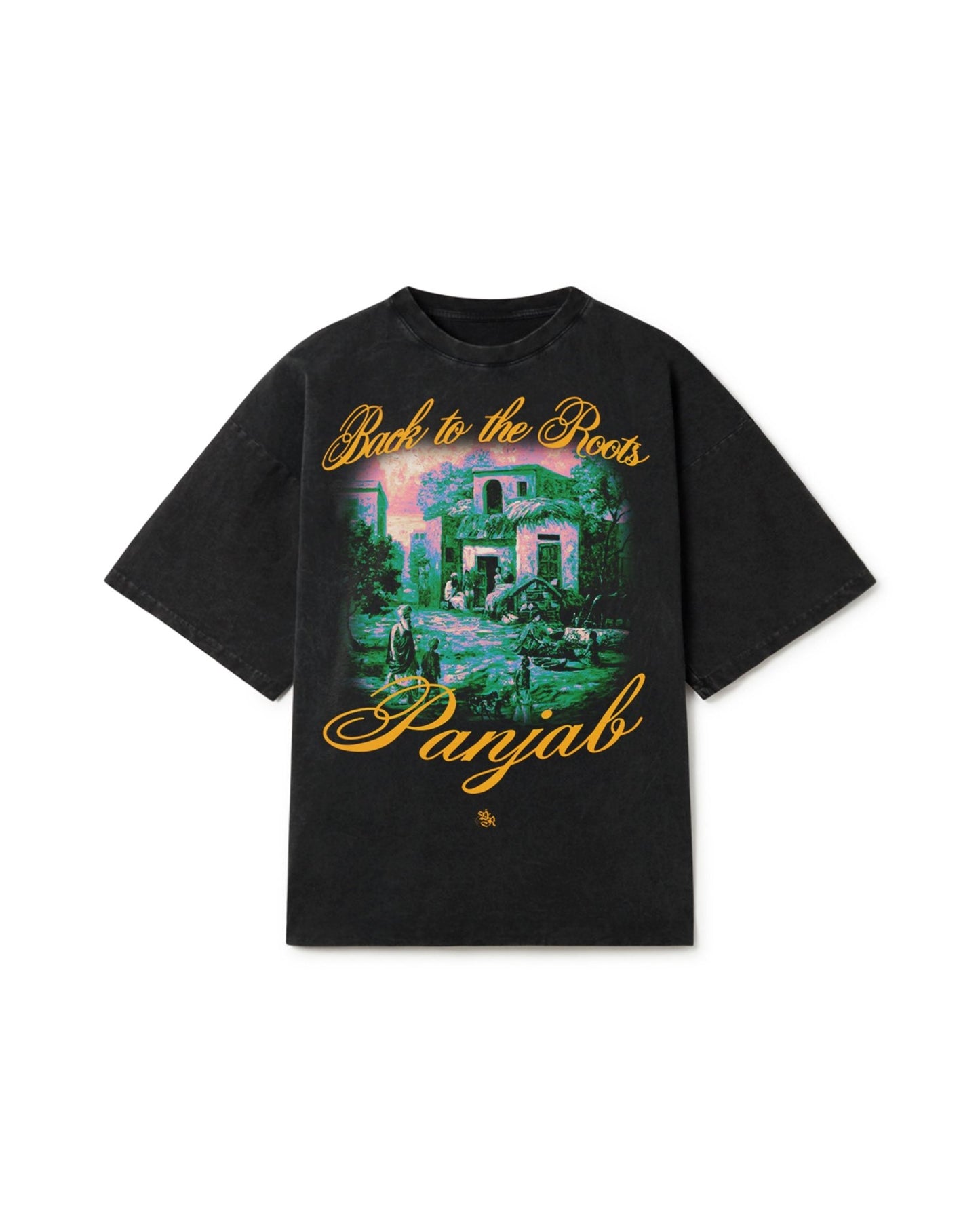 BACK TO THE ROOTS OVERSIZED FADED T-SHIRT BLACK - Drip by Rage