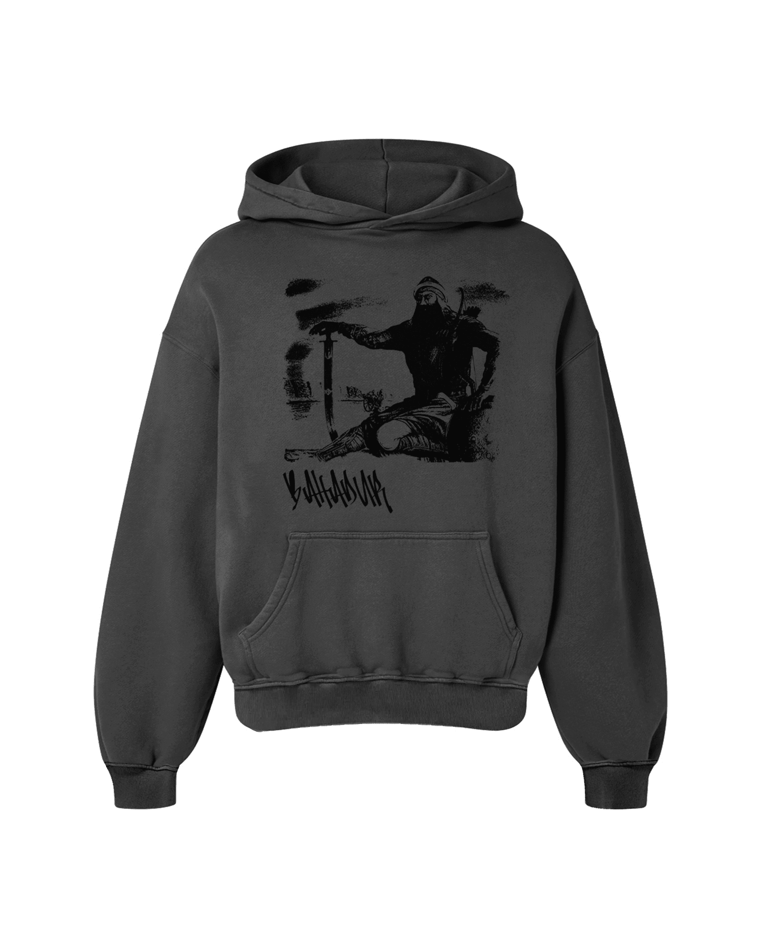 BAHADUR OVERSIZED GREY HOODIE - Drip by Rage