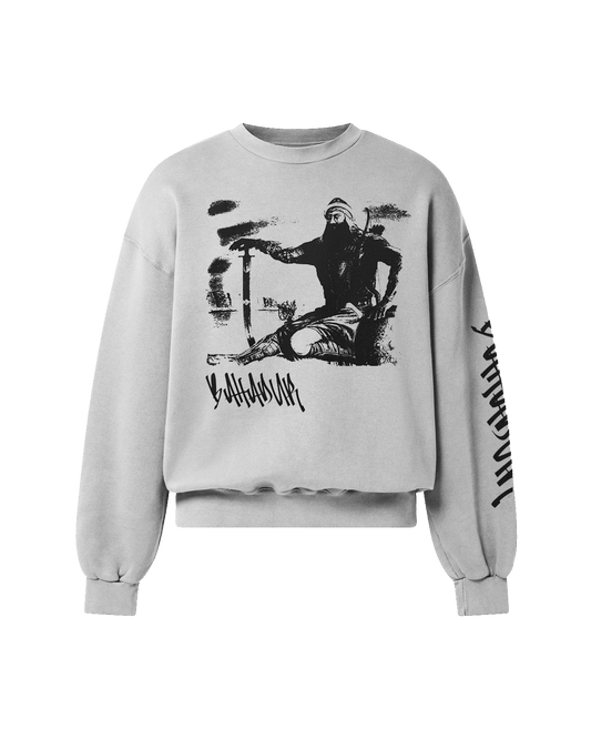 BAHADUR SWEATSHIRT HEATHER GREY - Drip by Rage