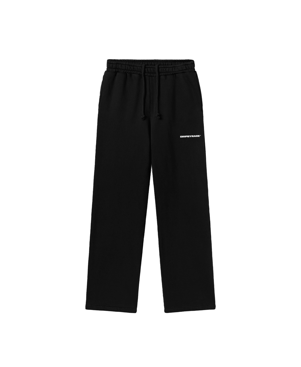 BLACK HEAVY RELAXED STRAIGHT SWEATPANTS - Drip by Rage