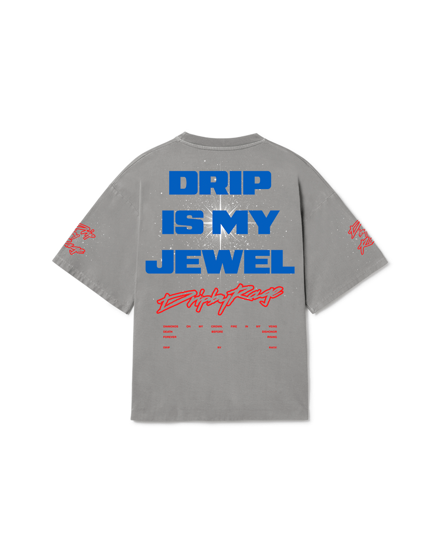 BLUE JEWEL FADED T-SHIRT - Drip by Rage
