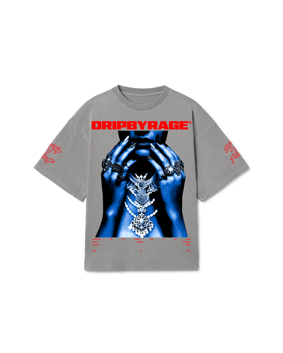 BLUE JEWEL FADED T-SHIRT - Drip by Rage