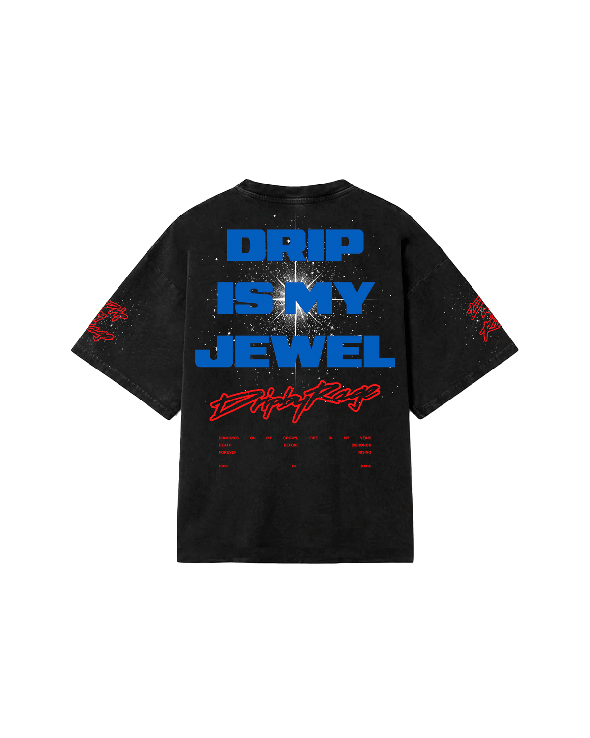 BLUE JEWEL FADED T-SHIRT - Drip by Rage