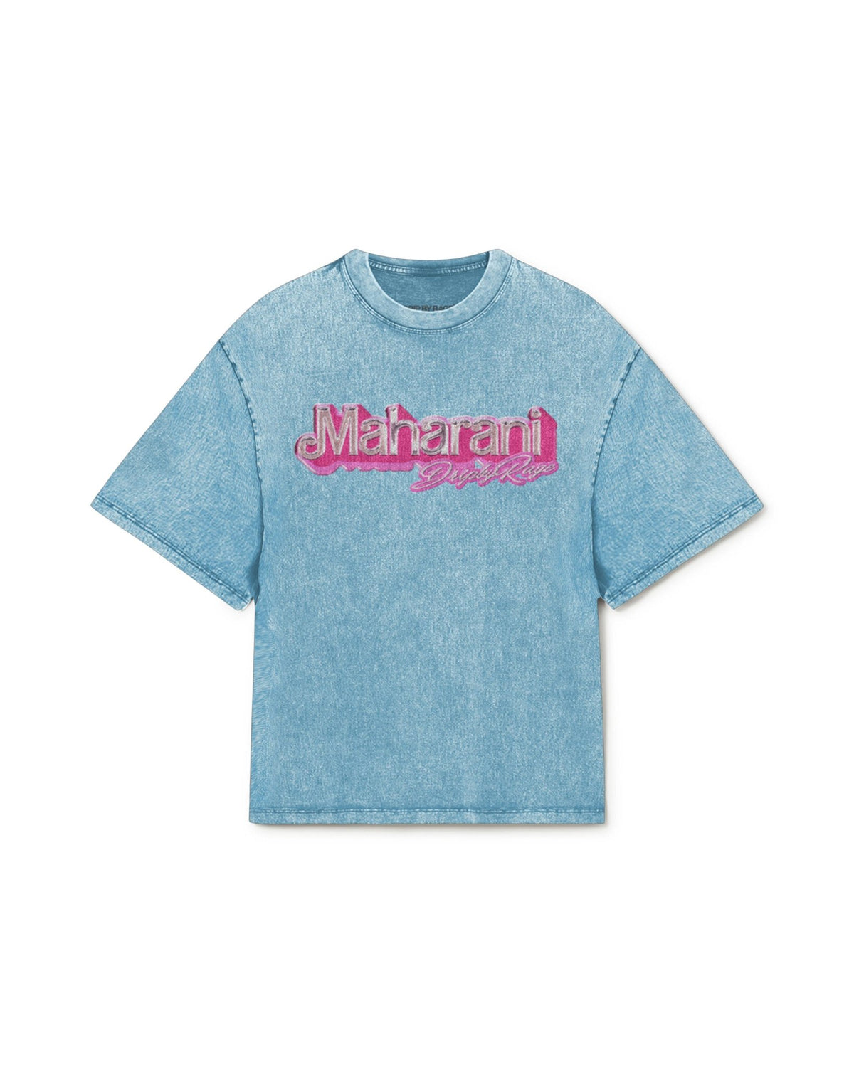 BROWN BARBIE OVERSIZED WASHED T-SHIRT PASTEL BLUE - Drip by Rage