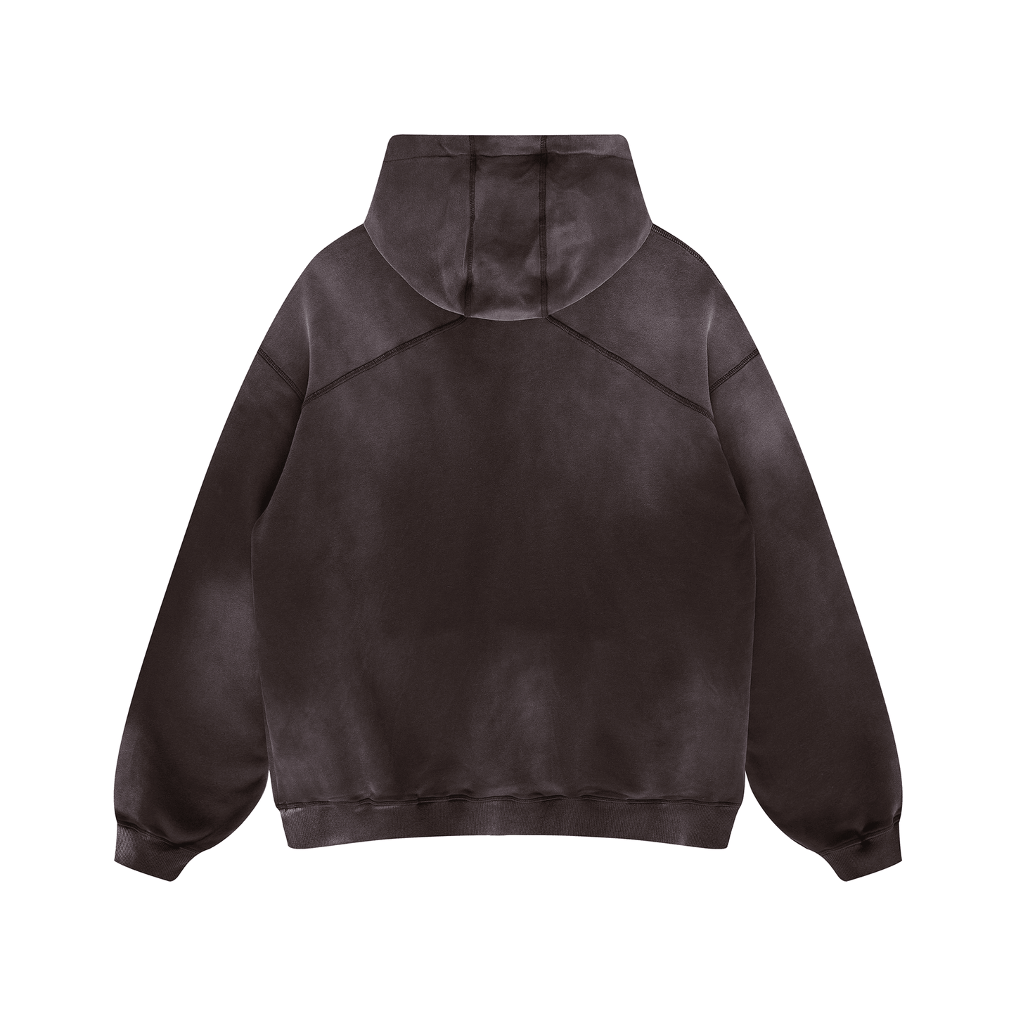 BROWN FADED OVERSIZED PREMIUM HOODIE - Drip by Rage